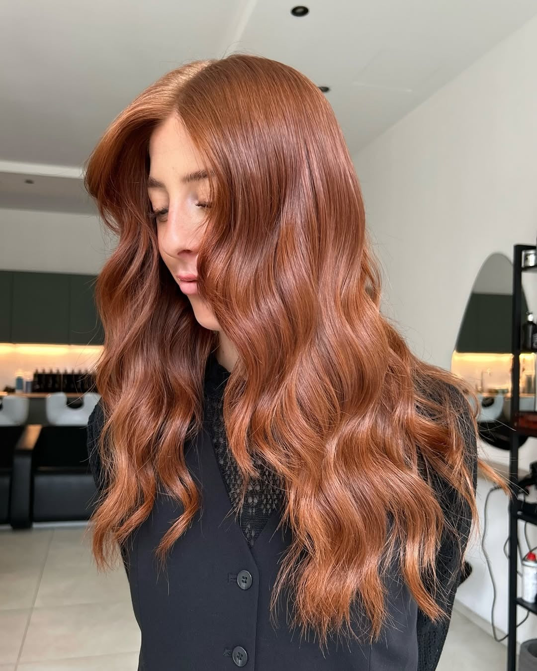 8. Stummelige Ingwerwellen mit natürlicher Oberfläche (Rothaarige mit Highlights)