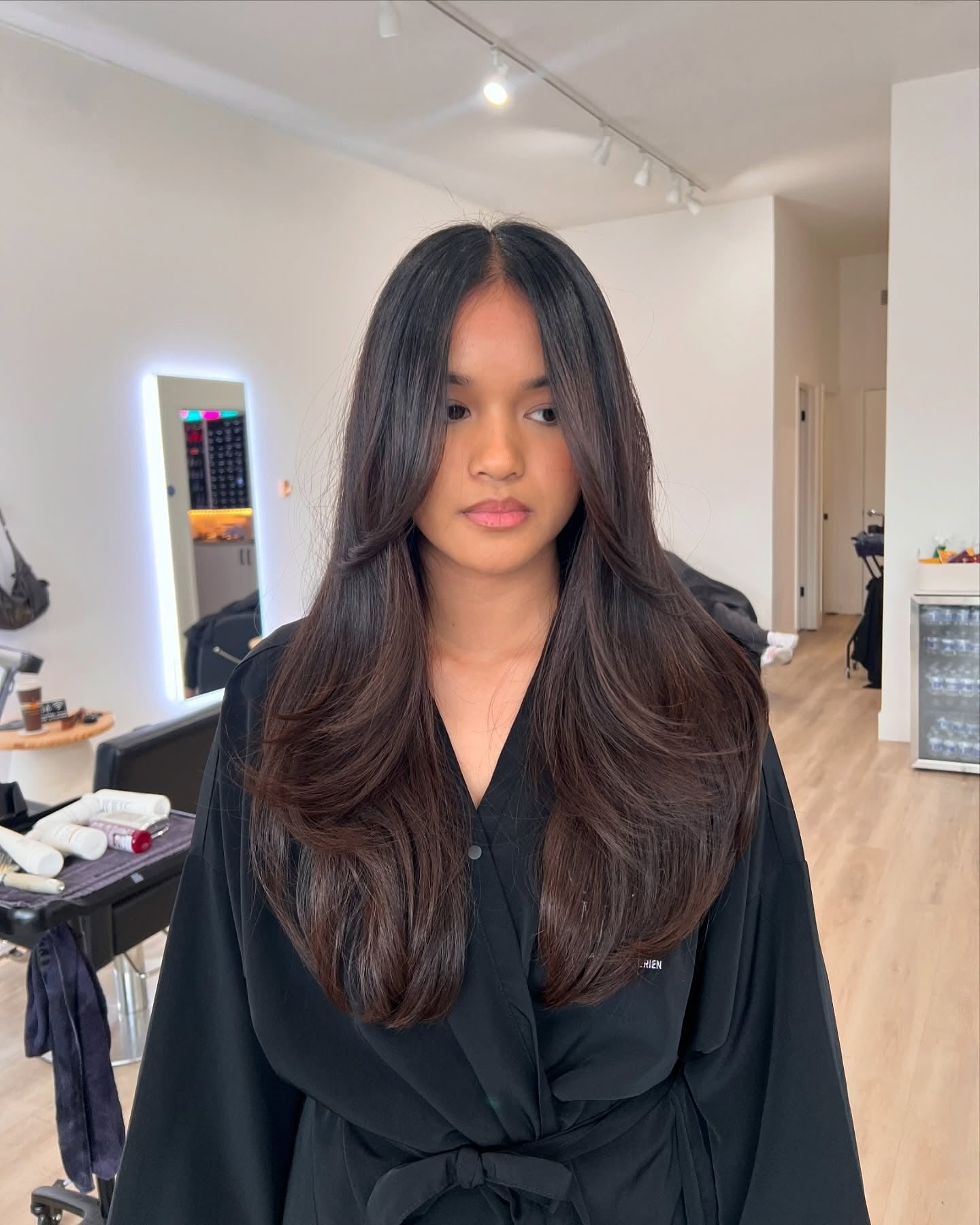 8. Reiche Espressoschichten mit glattem Gesichtsrahmen (Gesichtshaarschnitte)