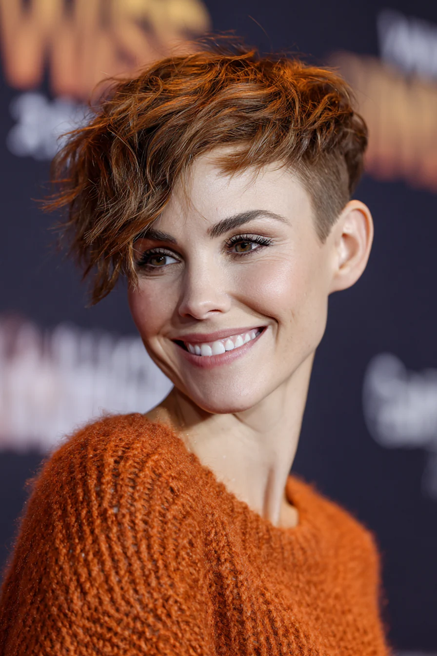 8. Vom Shag inspirierter Undercut in sanftem Auburn (Undercut-Haarschnitte) – Undercut-Haarschnitte