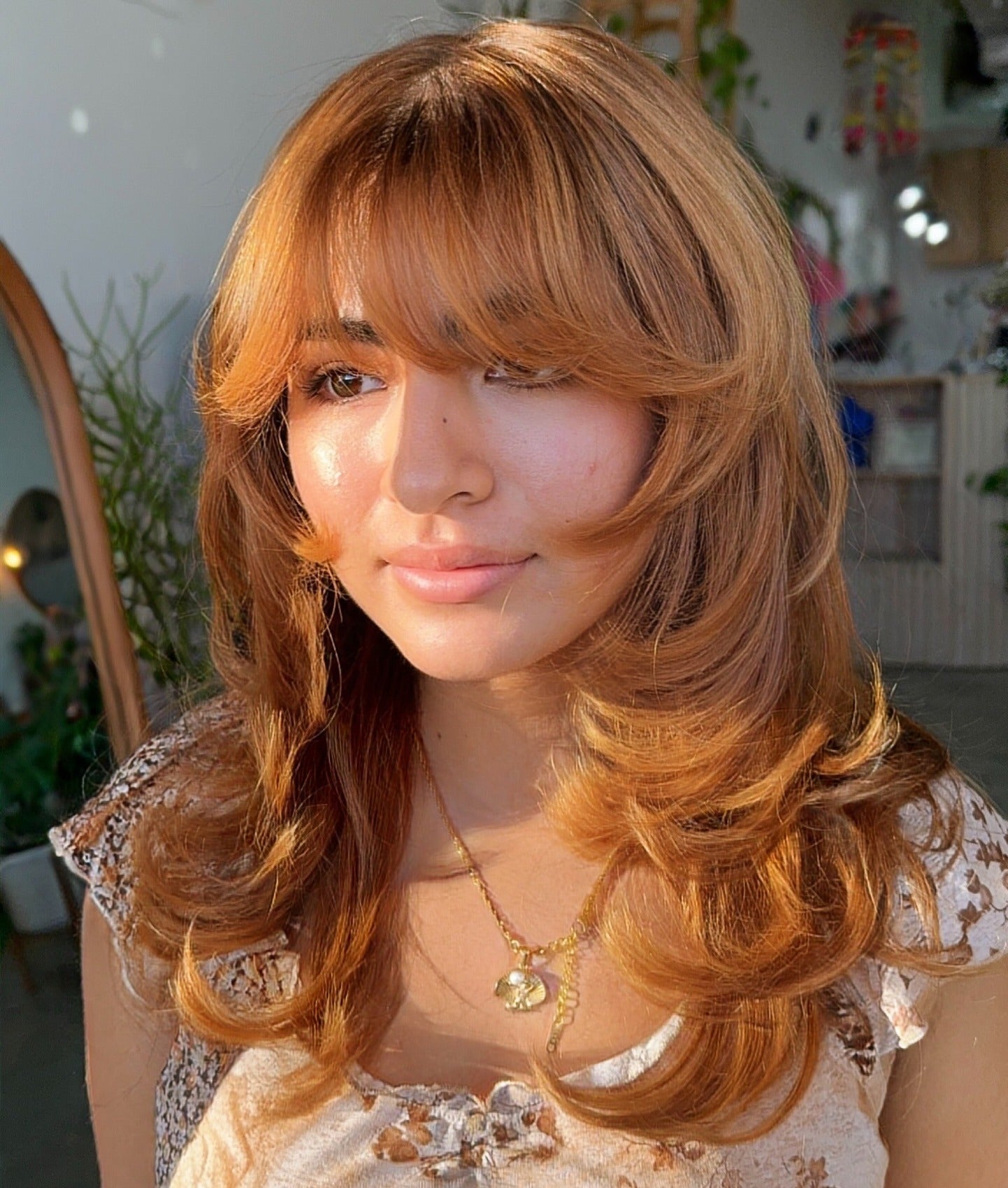 8. warme Honigschichten mit Stropte (mittelgroße Geschichtshaarschnitte)