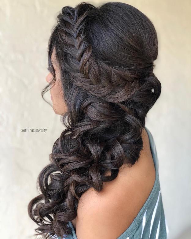 Elegante geflochtene Seitencurls “ 