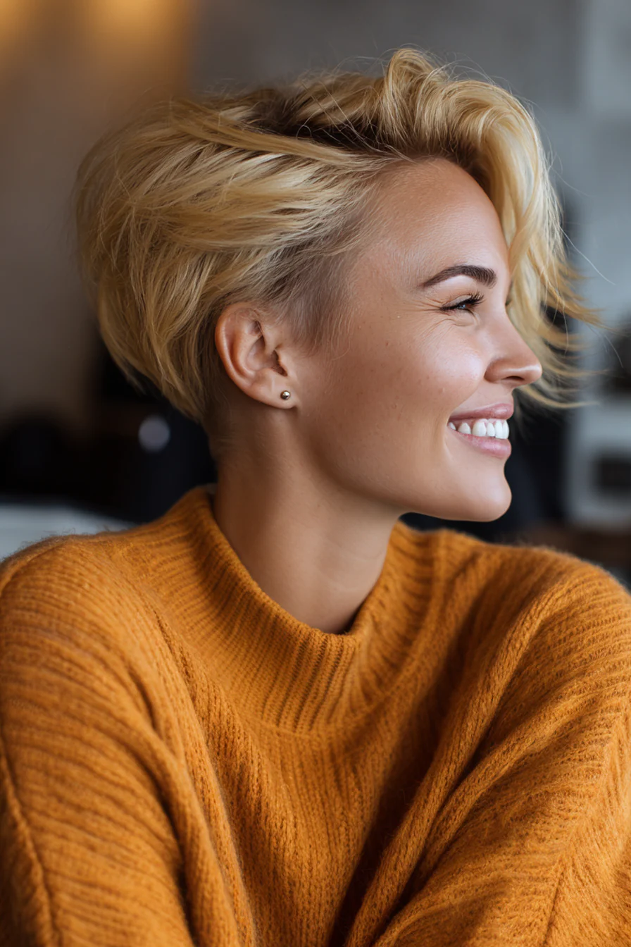 9. Gemischter Undercut mit Honigblond (Undercut-Haarschnitte) – Undercut-Haarschnitte