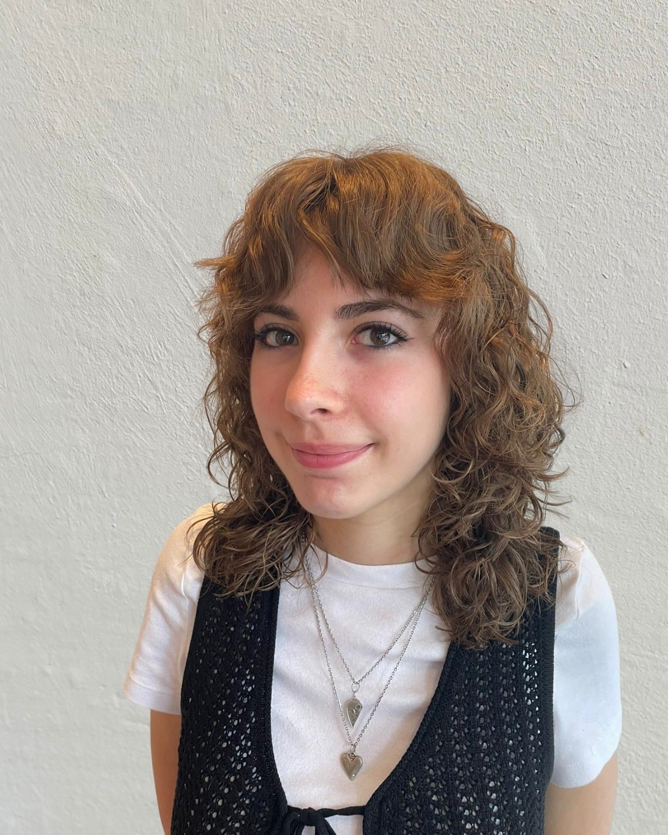 9. Light Auburn Perm mit strukturiertem Rand (Perm Frisuren)