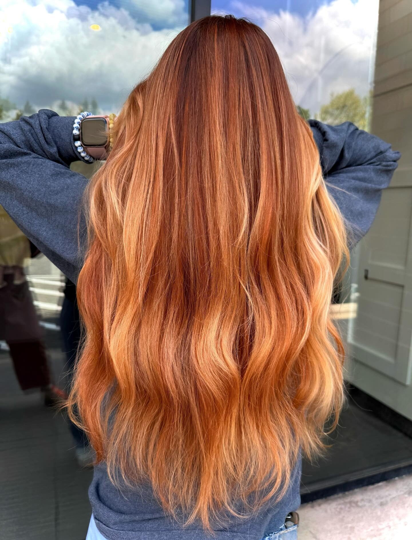 9. sonnenverwöhnte Kupferschichten mit weichem Gradienten (Kupferhaar mit Highlights)