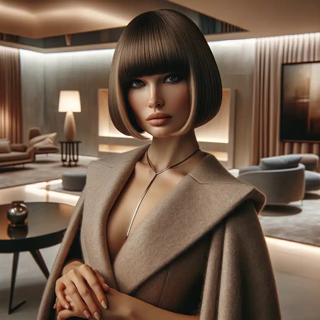 38 leicht zu machende mittelgroße Frisuren mit Pony Asymmetrischer Schnitt mit stumpfen Pony