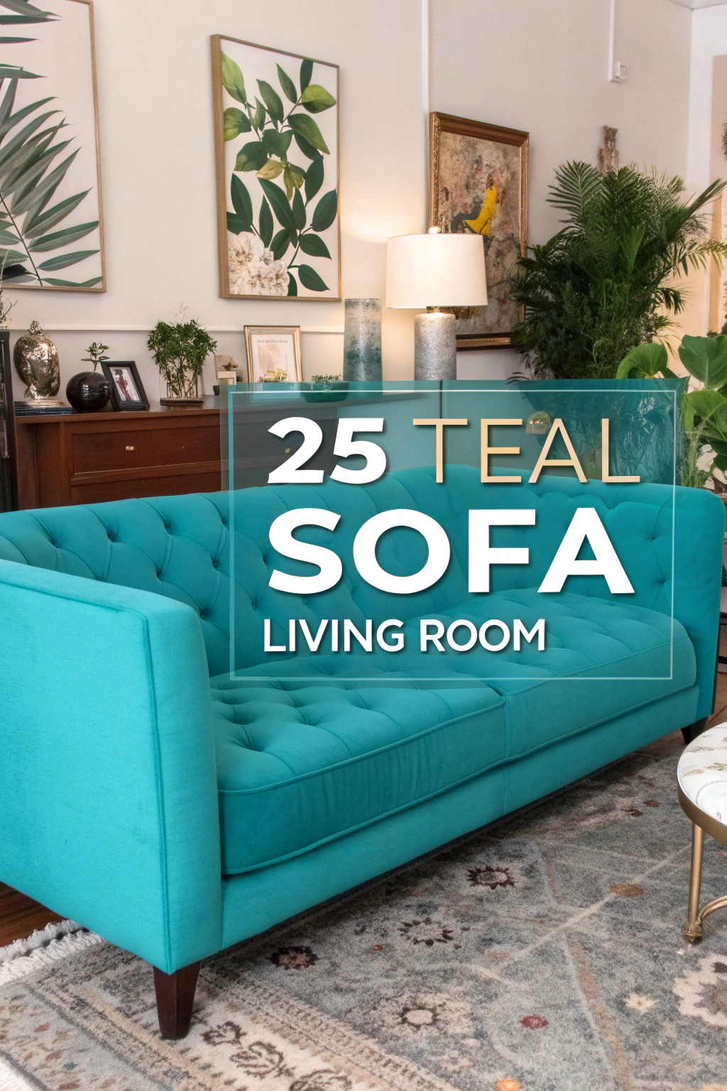 25 Teal -Sofa Wohnzimmer