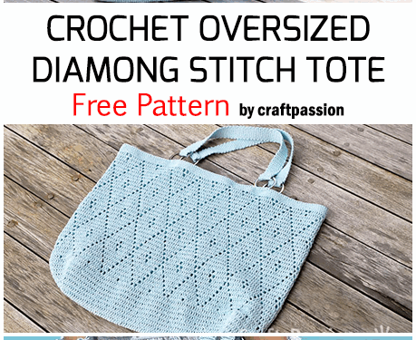 Häkeln übergroße Diamantstich -Tote