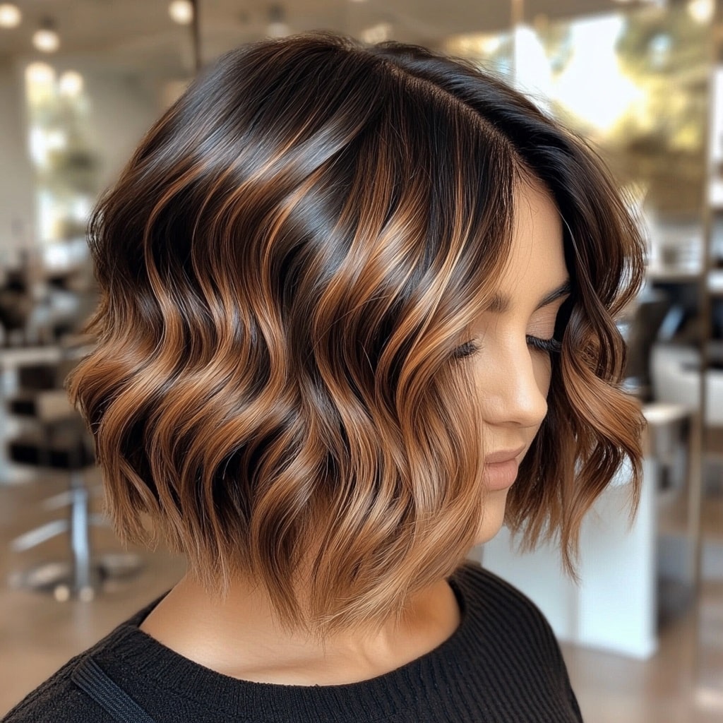 Schokoladenkaramell -Balayage Bob