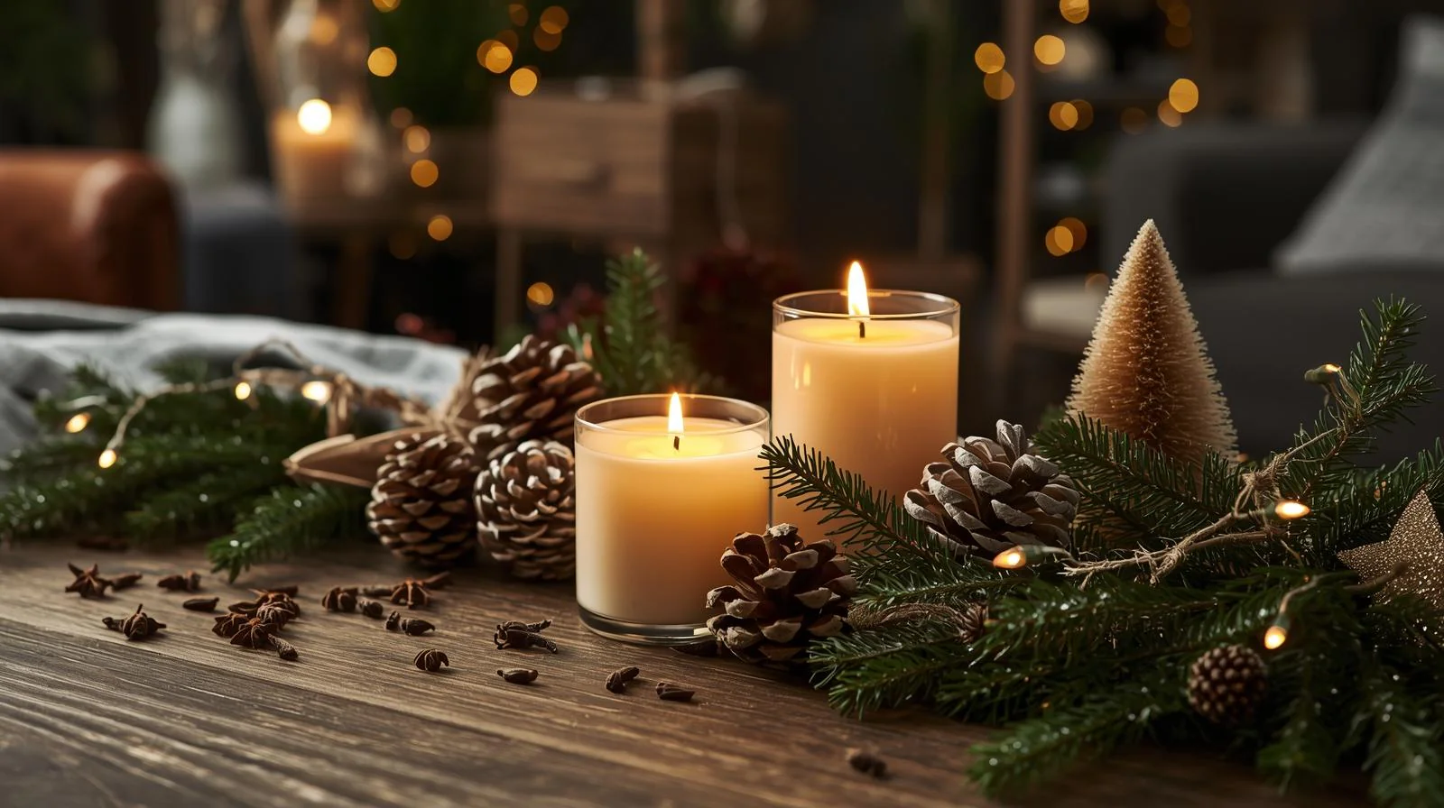 Winterkerzen mit Nelkenduft