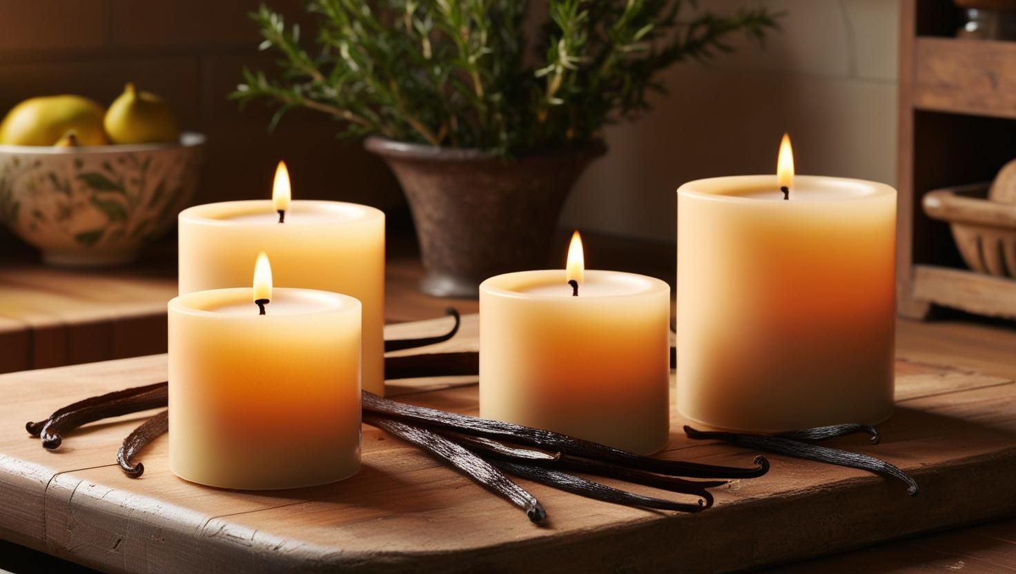 Erstellen Sie eine entspannende Atmosphäre mit Vanille -Aroma -Kerzen