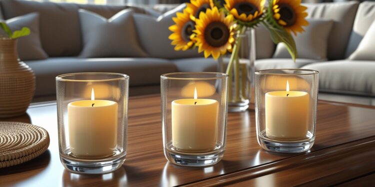 Ideen zum Styling zu Hause mit Votiven