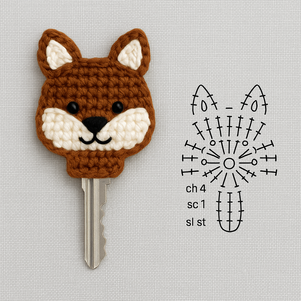 Häkelschlüssel deckt 1 ab 1