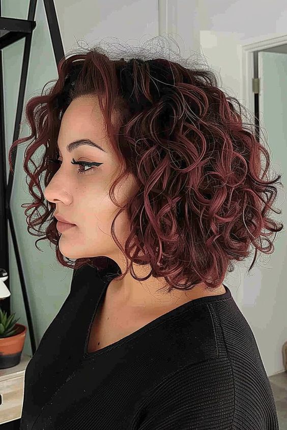 Lockiger A-Linien-Bob