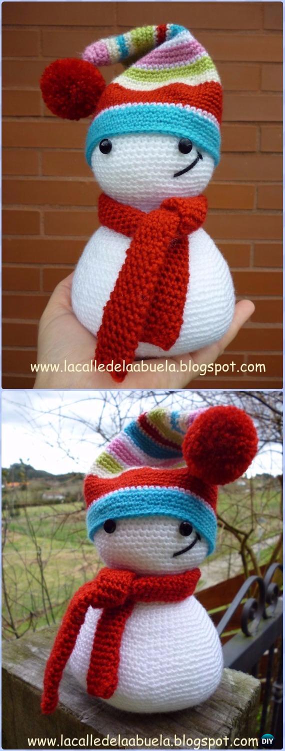 Häkeln Polita der Schneemann Amigurumi freies Muster - Amigurumi Häkeln Schneemann Stuffies Spielzeug freie Muster