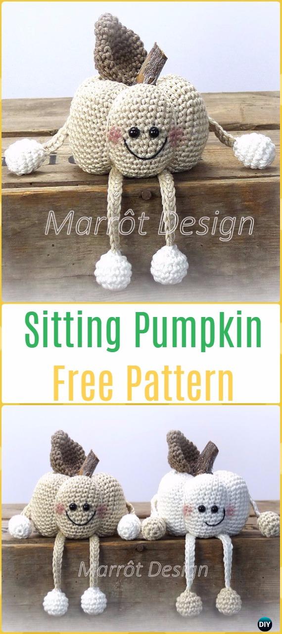 Häkeln sitzende Kürbisse kostenlos Muster -Crochet Halloween Amigurumi freie Muster