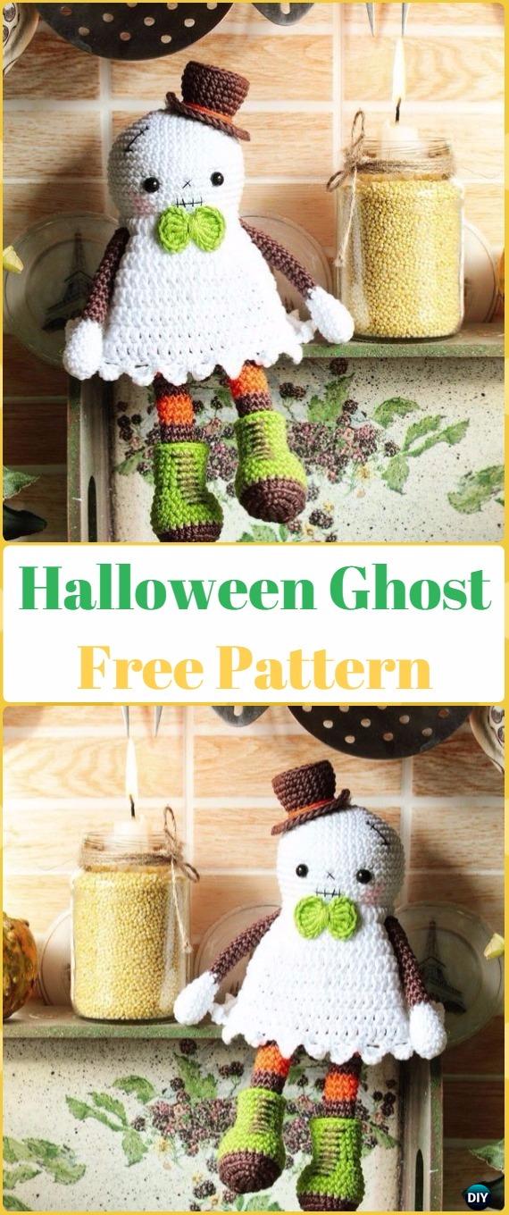 Häkeln Halloween Ghost Amigurumi freies Muster -Crochet Halloween Amigurumi Freie Muster