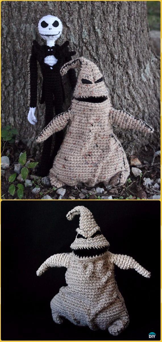 Häkeln Oogie Boogie & Jack Skellington kostenloses Muster -Crochet Halloween Amigurumi kostenlose Muster