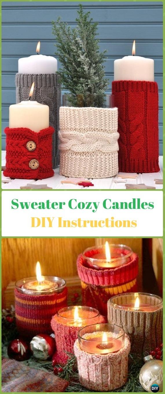 DIY -Pullover gemütliche Kerzen Anweisung - Urlaub Kerze DIY -Handwerk Ideen & Tutorials