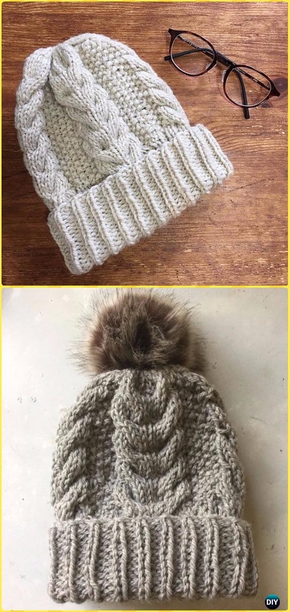 Strick Suffolk Beanie Hat freies Muster - Strick Mützenhut Freie Muster 