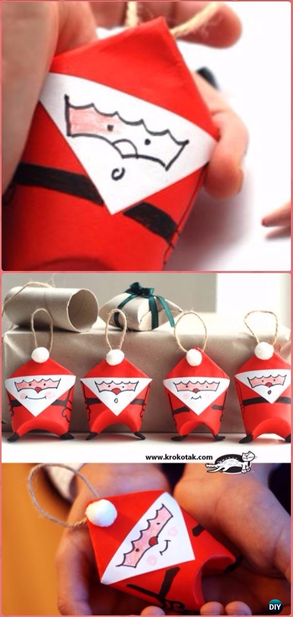 DIY Toilettenpapier Roll Santa Tutorial - Papierrolle Weihnachtskunsthandwerk Ideen & Projekte