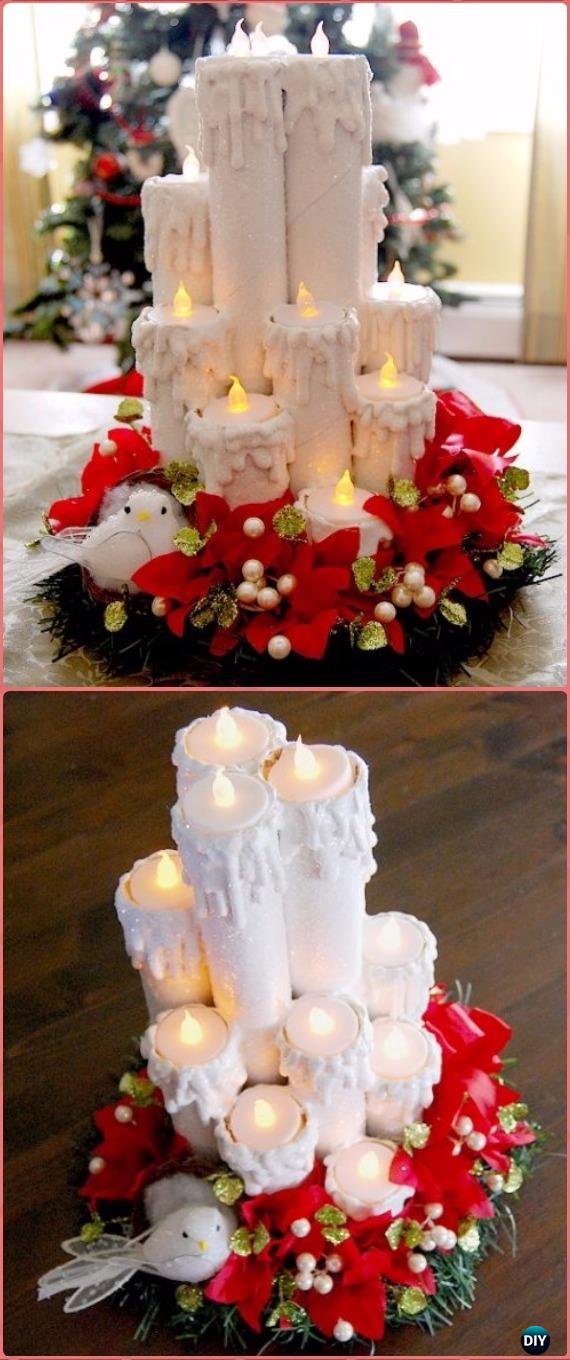 DIY Paper Roll Tee Candle Herzstück Tutorial - Papierrolle Weihnachtshandwerk Ideen & Projekte