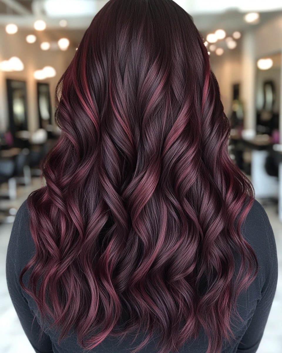 Tiefe schwarze Kirsche mit subtilen Pflaumenbändern