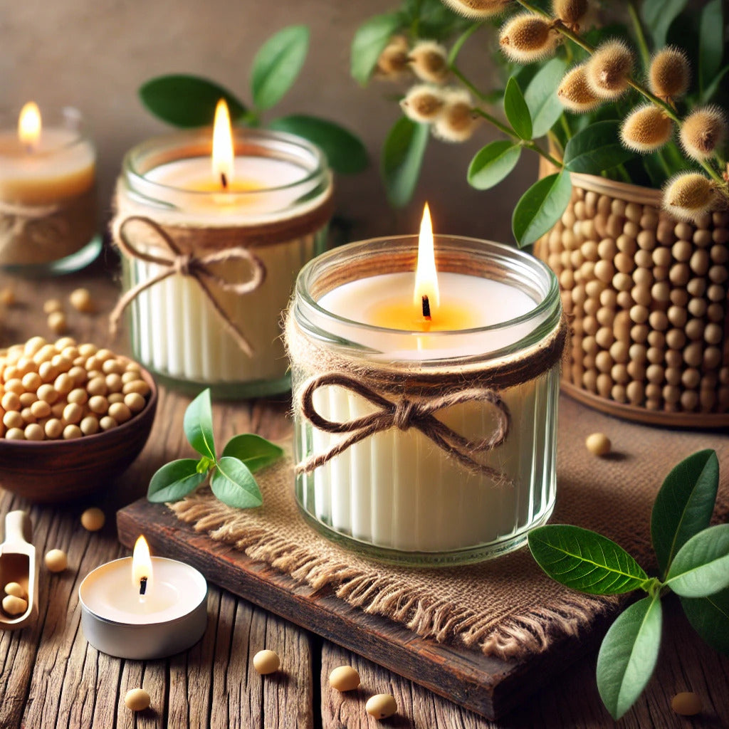 Erdige und holzige Duftkerzen