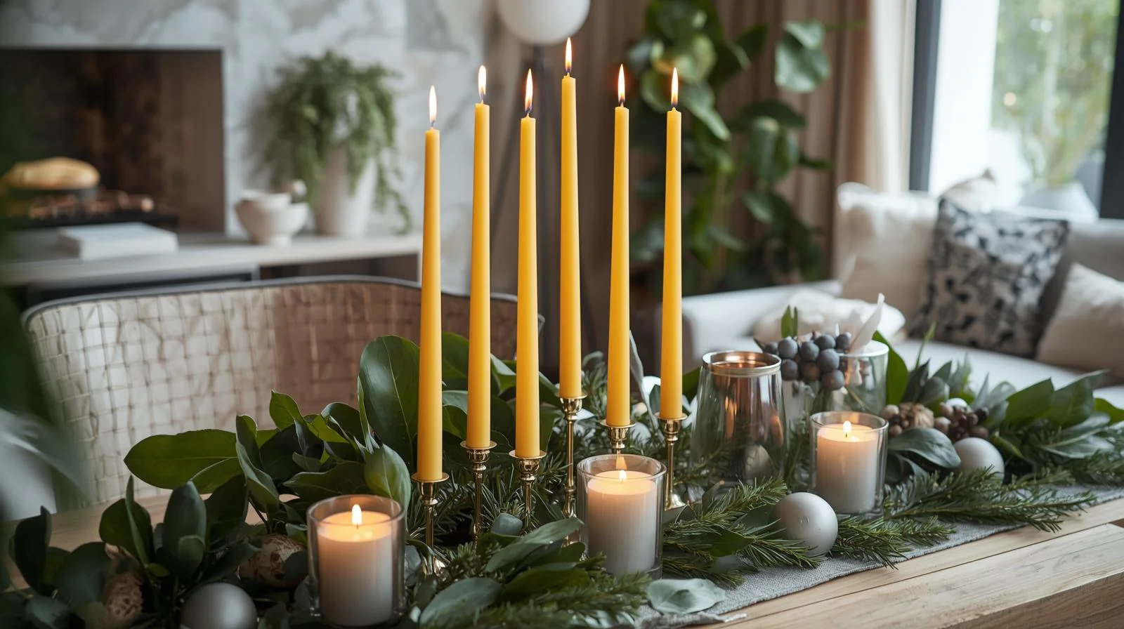 Elegante Dekorationsideen mit Stabkerzen aus Bienenwachs