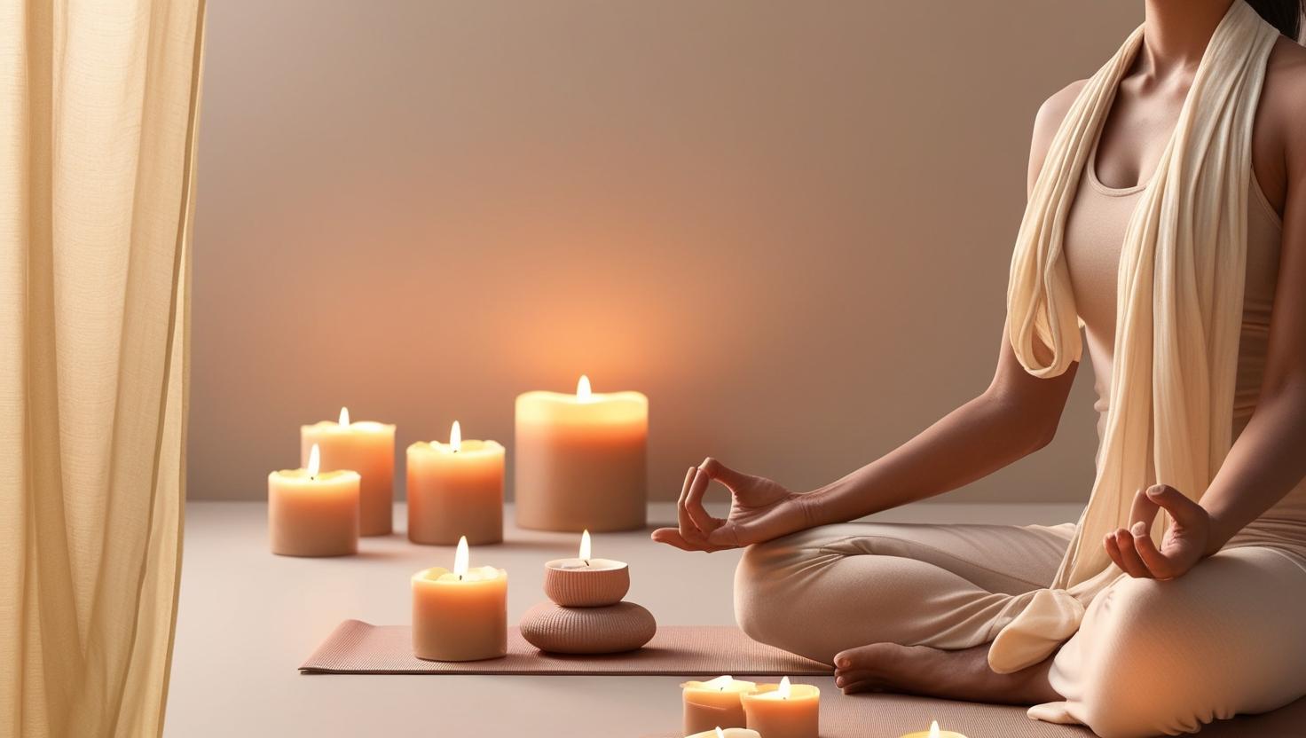 Verbesserung der Meditation mit duftenden Kerzen