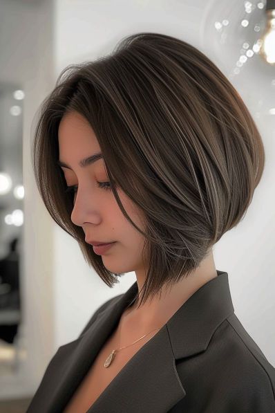 Invertierter A-Linien-Bob mit Balayage