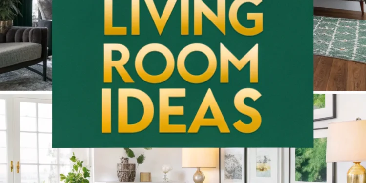 23 Ideen für grüne und goldene Wohnzimmer