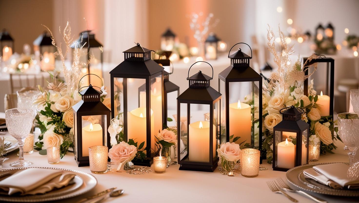 Lanternkerzendekor für Hochzeitstag