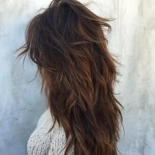 Lange Shag-Haarschnitte