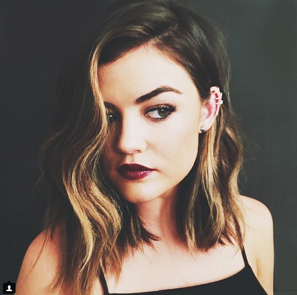 Lucy Hale Ombre-Wellen-Bob-Haarschnitt