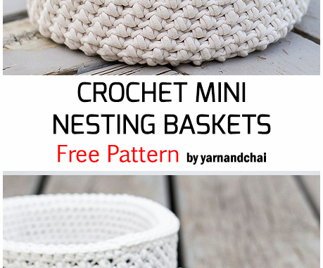 Häkeln Mini -Nistkörbe - freies Muster