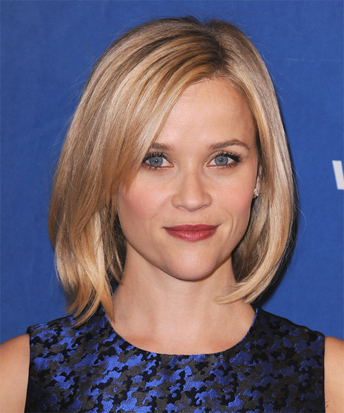 28 trendige Bob-Frisuren für einen stilvollen Look Reese-Witherspoon-Medium-Straight-Bob-Frisur