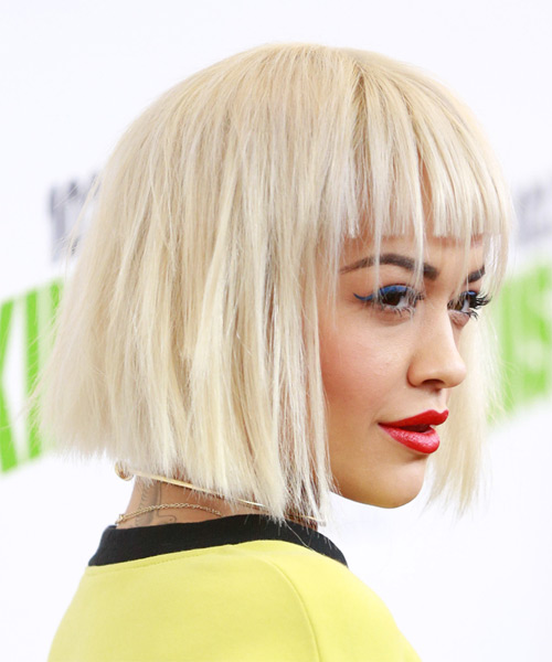 28 trendige Bob-Frisuren für einen stilvollen Look Rita-Ora-Medium-Straight-Bob-Frisur