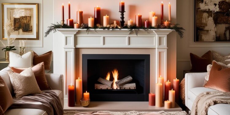 Stellen Sie die Stimmung mit Fireside -Kerzen ein