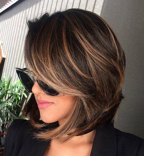 Schulter -Lenght -Frisuren für Frauen dicke Hiar - Balayage Frisur