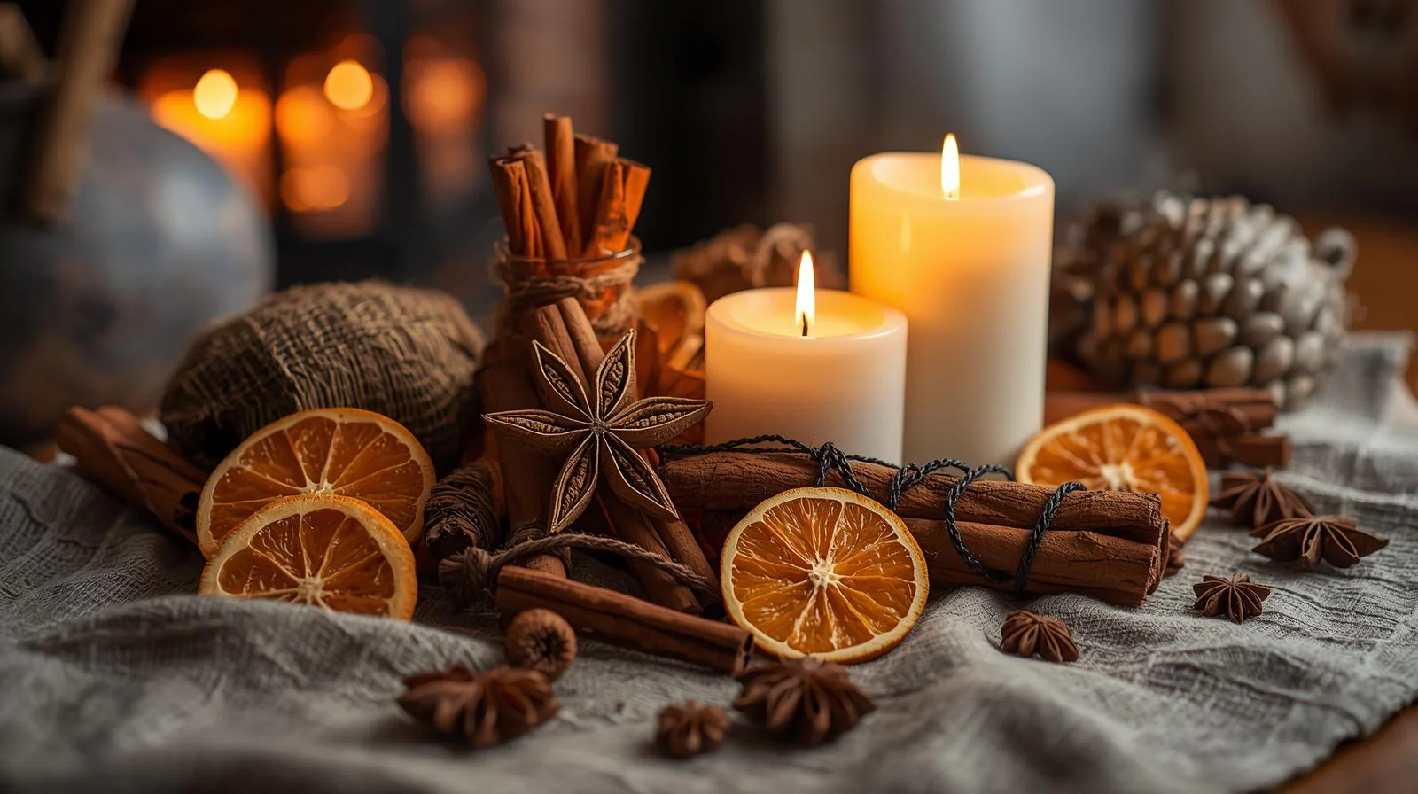 Gewürzte Wintermischungen für Aromakerzen