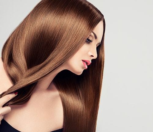 Direkte lange natürliche Frisur für seidige Haarminen