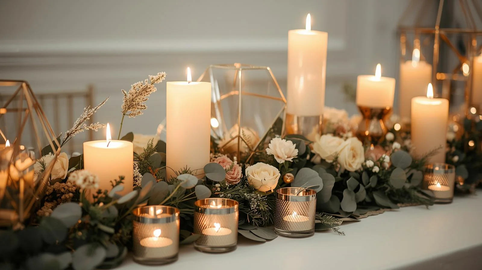 Stil- und Farbauswahl für Hochzeitskerzen