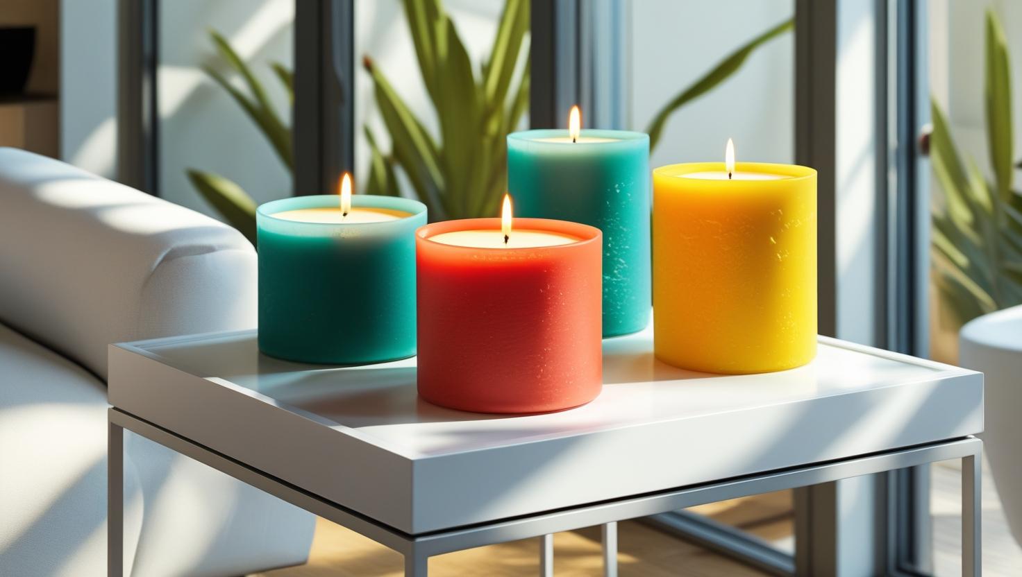 Styling mit Sommerkerzen