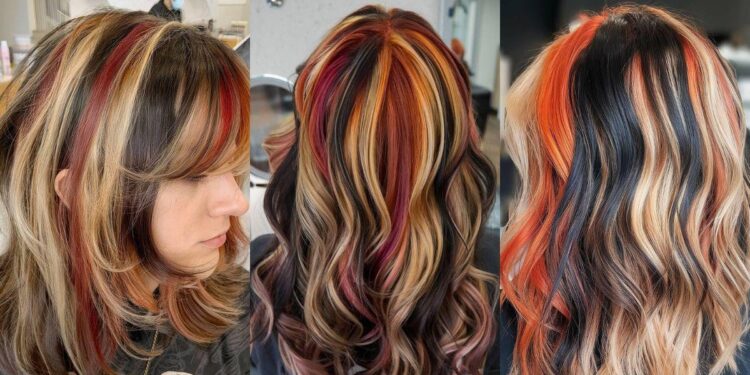 Trendy Calico Haarfarbe Ideen für 2025