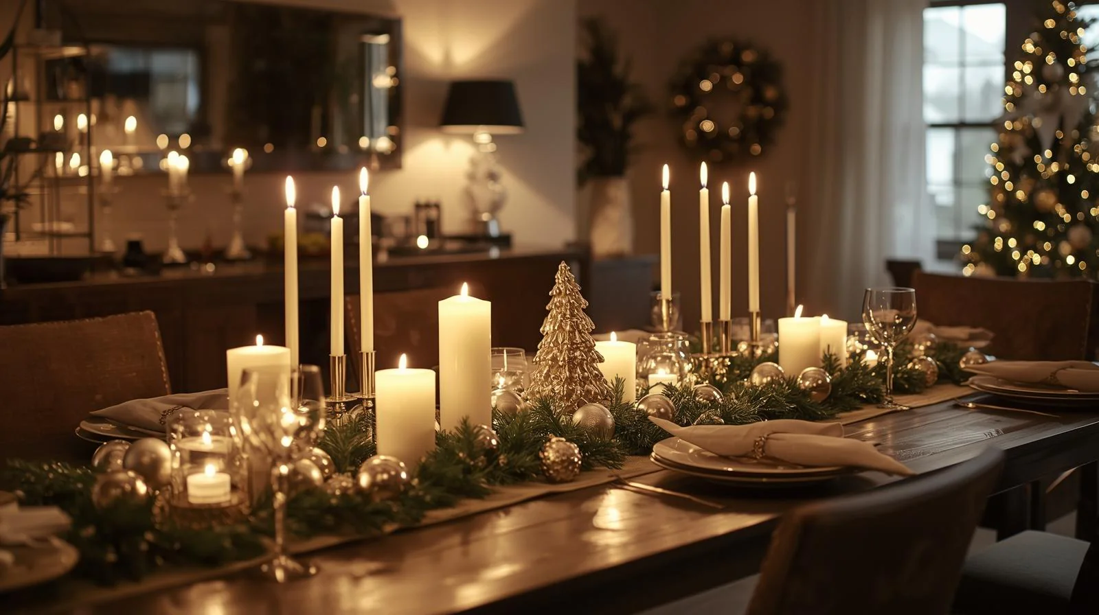 Verwendung von Kerzen in der Silvesterdekoration