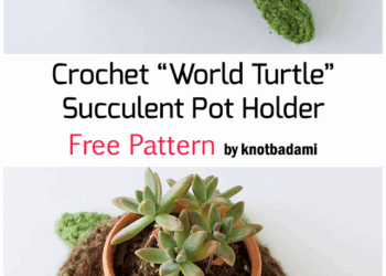 Häkeln „World Turtle“ Sukkulenten Topfhalter