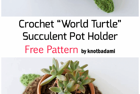 Häkeln „World Turtle“ Sukkulenten Topfhalter