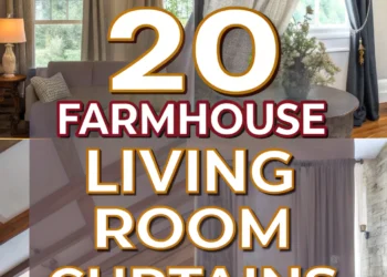 20 Farmhouse Wohnzimmervorhänge, um das gemütliche Heiligtum zu schaffen, das Sie verdienen,
