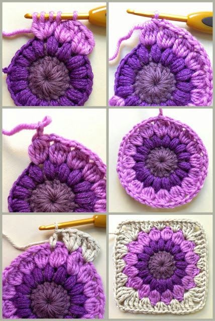 tolle gehäkelte Blumenquadrate 2