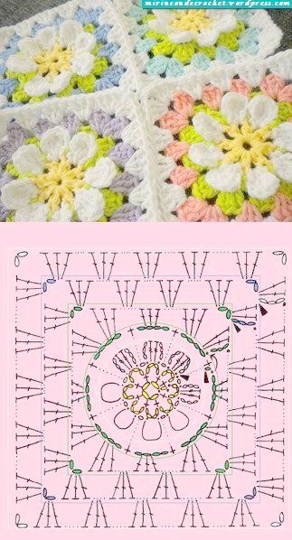 tolle gehäkelte Blumenquadrate 3